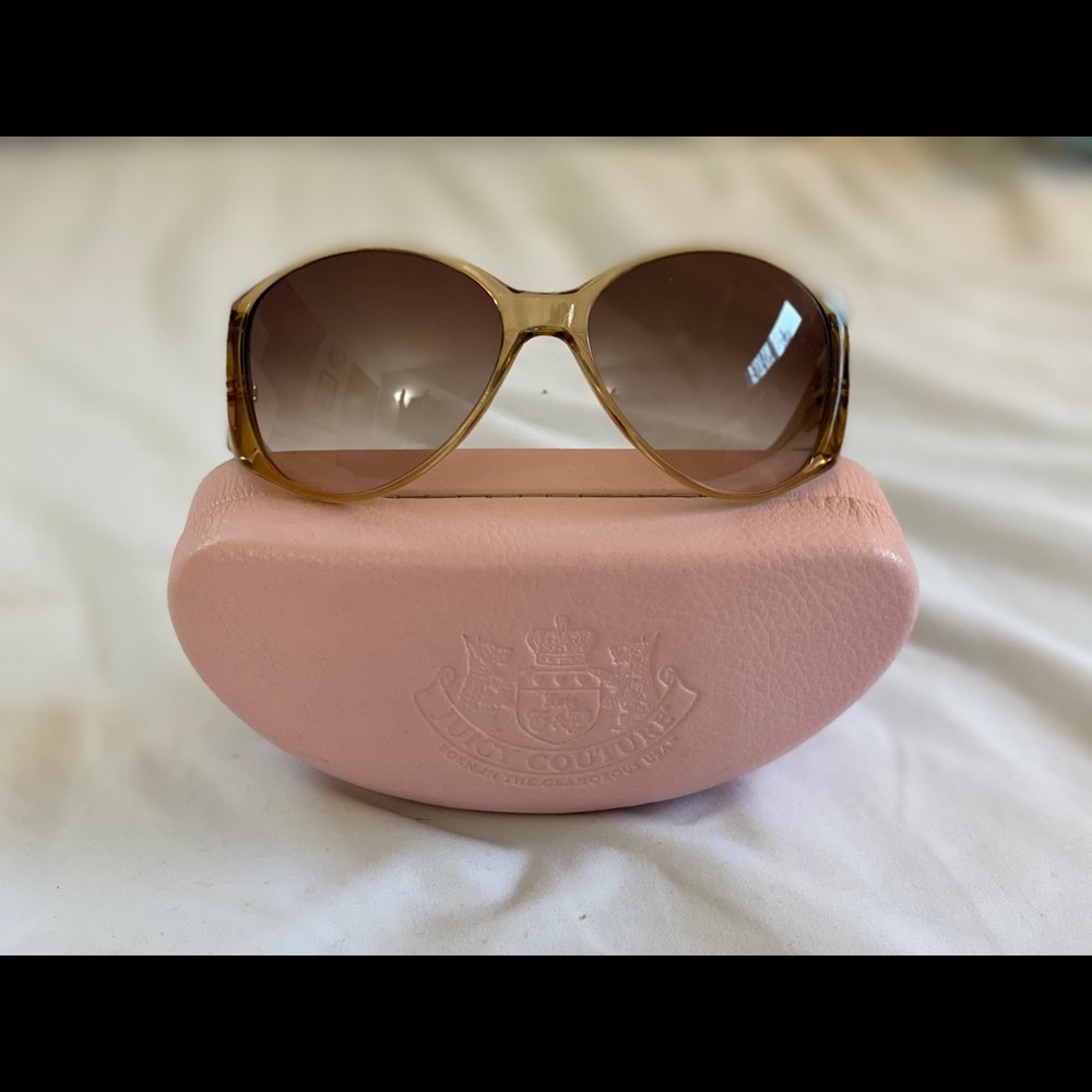 Juicy Couture Brown Gradient Lens Sunglasses with Pink Case